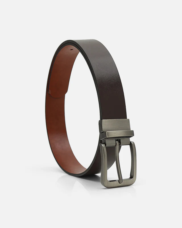 Light Brown & Black Reversible Leather Belt (BELT-811)