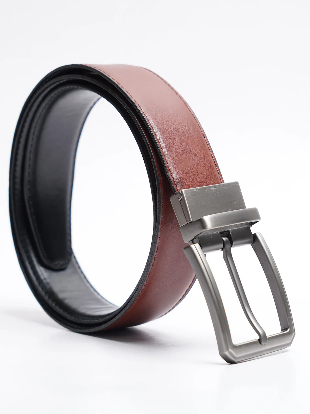 Brown & Black Reversible Leather Belt (BELT-814