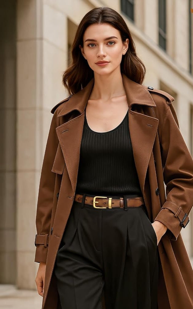 Women Belt Genuine leather Belt with Vintage Metal Buckle,