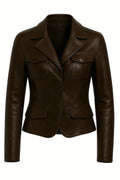 Men's M-65 Field Brown Real Leather Jacket