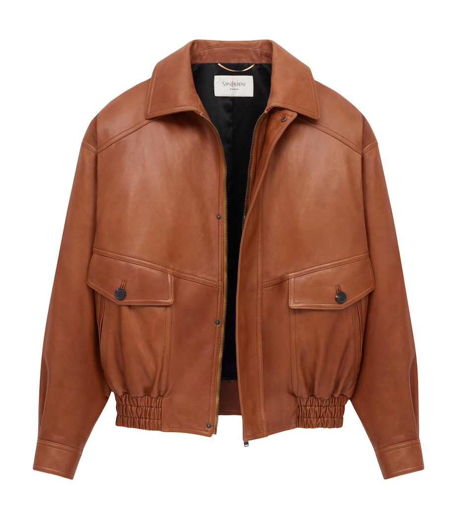 Saint Laurent Oversized Bomber Jacket in Lambskin