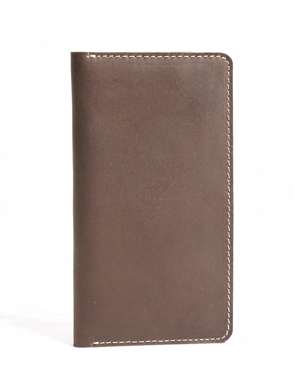 Brown Texture Leather Long Wallet (W-237)