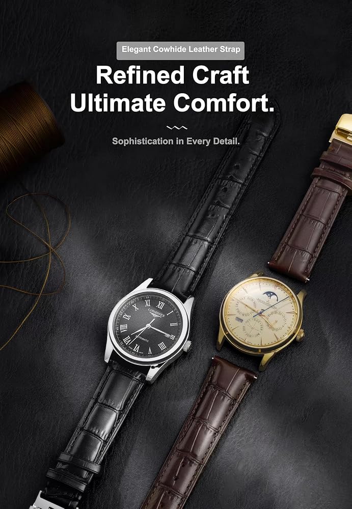 Croco Design Leather Watch Bands for Men and Women