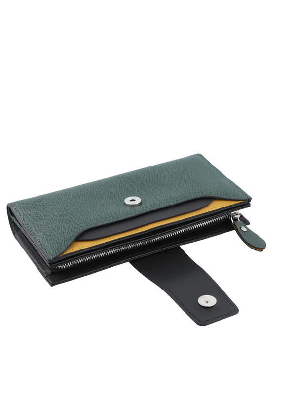 Hunter Green Saffiano Leather Wallet