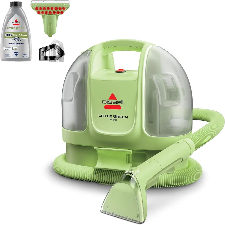 BISSELL Little Green Mini Portable Carpet Cleaner, 4075
HydroRinse self-cleaning tool; 4-in. tough stain tool; upholstery & car detailing; Tea Green color