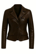 Men's M-65 Field Brown Real Leather Jacket