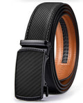 Men's Belt Leather Ratchet Belt for Men Dress Casual Every Day with Adjustable Buckle, Trim to Fit