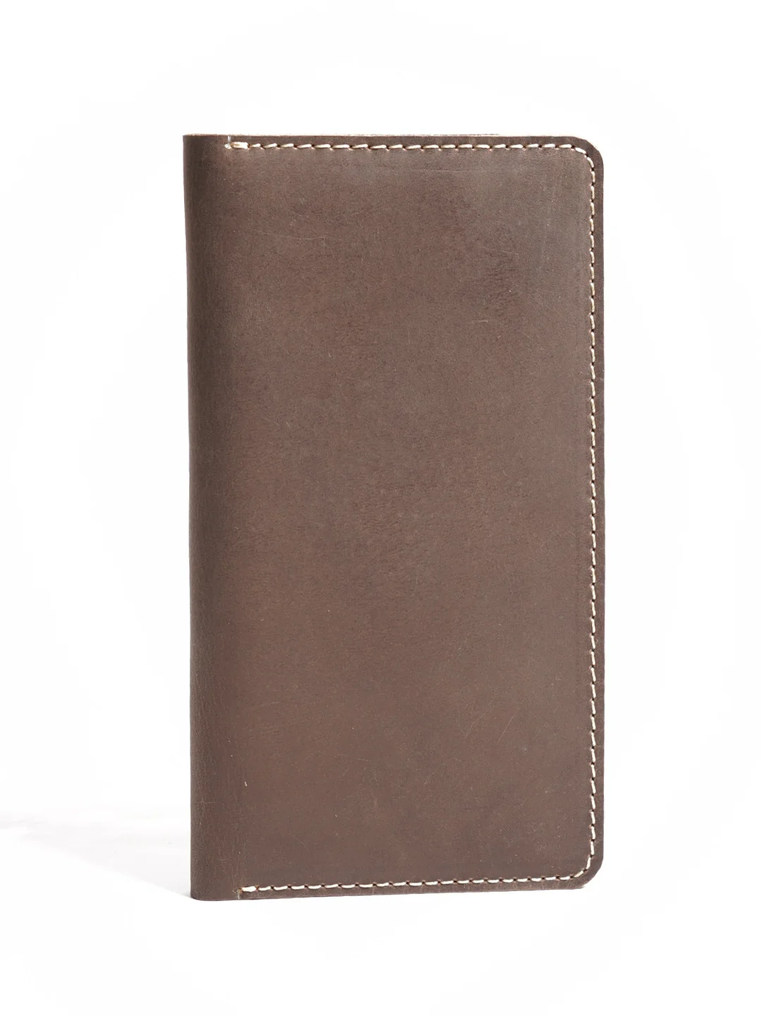 Brown Texture Leather Long Wallet (W-232) - Image 2