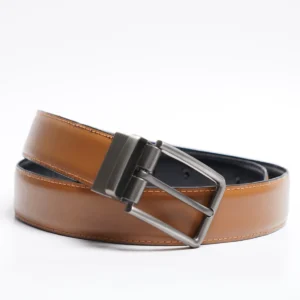 Light Brown & Black Reversible Leather Belt (BELT-804)