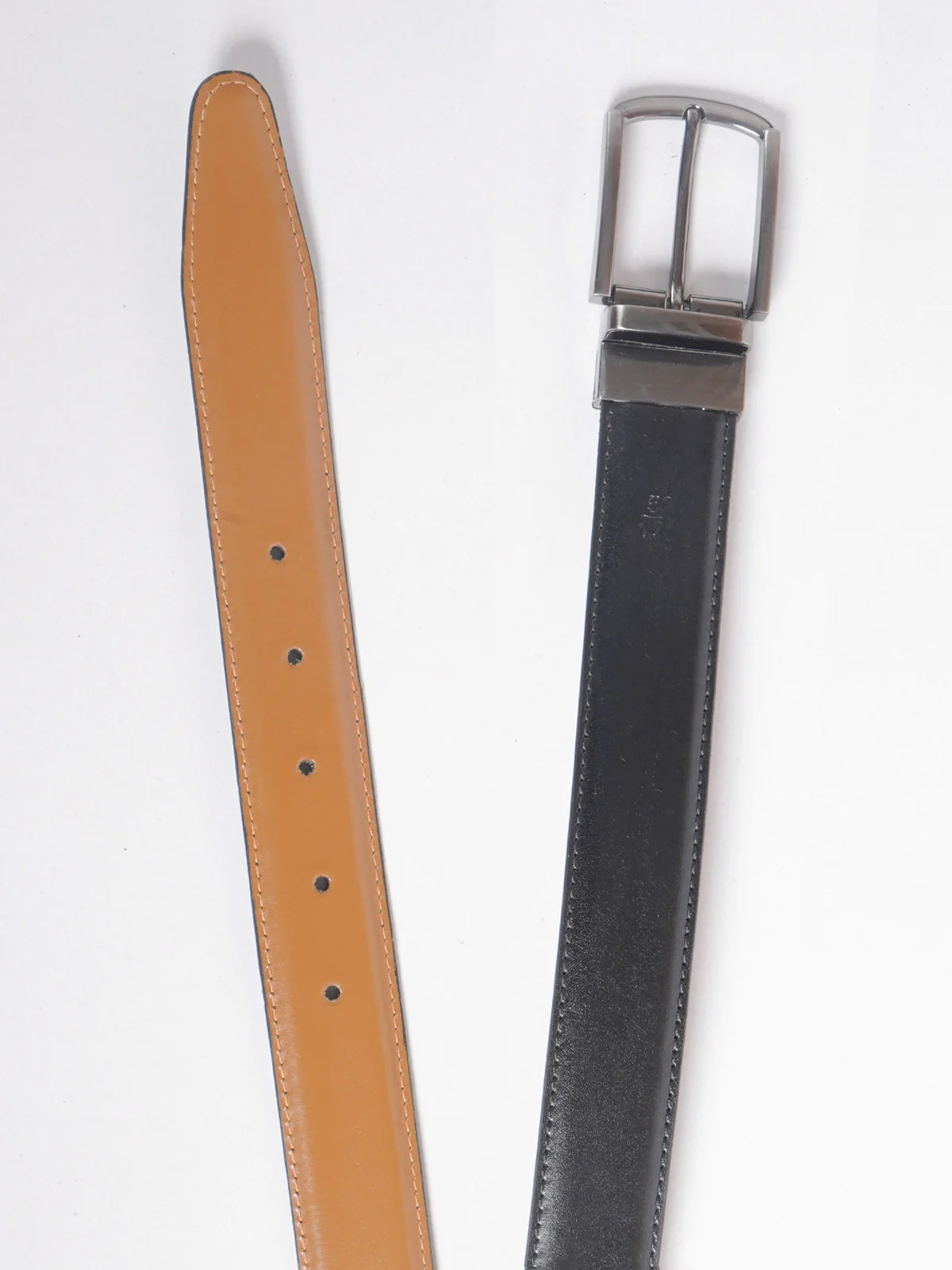 Light Brown & Black Reversible Leather Belt (BELT-810) - Image 4