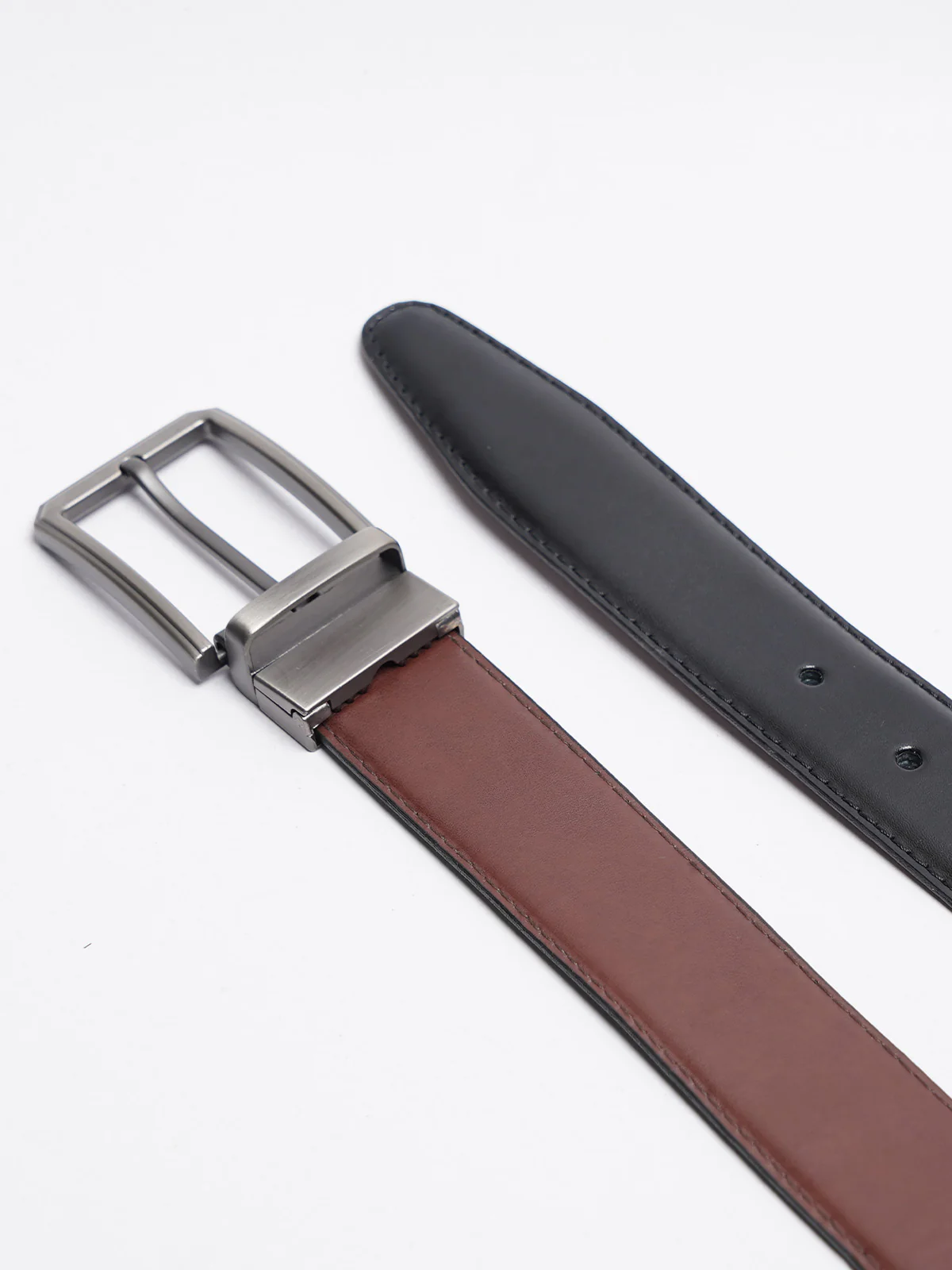 Brown & Black Reversible Leather Belt (BELT-814) - Image 4